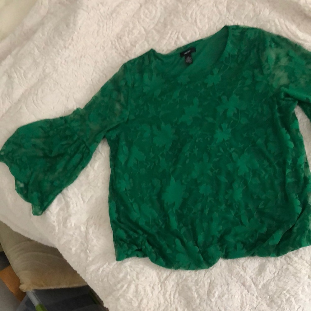 Kelly green Alfani blouse.